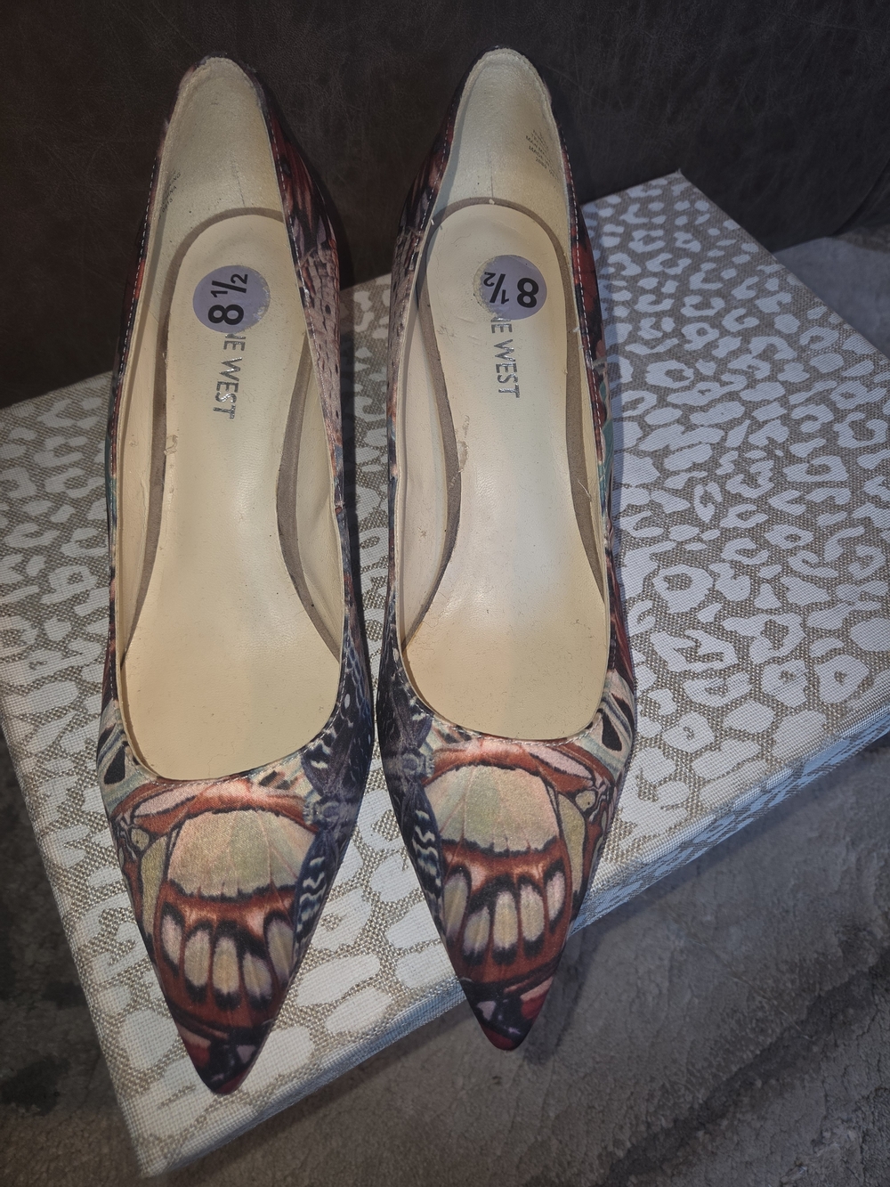 Nine West Multicolor Butterfly-Print Pointed-Toe Pumps